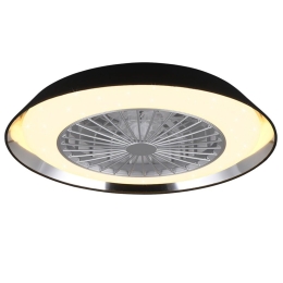 Ανεμιστήρας Οροφής Varberg R67292102 Με Φως Led 30W 2700K-6500K Και Τηλεχειριστήριο Φ55x16cm Black RL Lighting Διάμετρος 55 cm