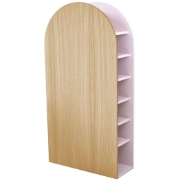 Παπουτσοθήκη Jubi JUBISC9 65x25x130cm Natural-Pink Mdf,Ξύλο