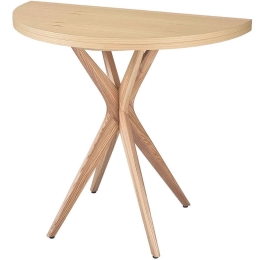 Τραπέζι Επεκτεινόμενο Jubi JUBITEXHRNAT Φ90x75cm Natural Mdf,Ξύλο