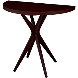 Τραπέζι Επεκτεινόμενο Jubi JUBITEXHRWAL Φ90x75cm Walnut Mdf,Ξύλο