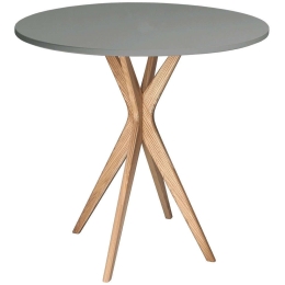 Τραπέζι Jubi JUBITSRO6 Φ70x73cm Natural-Concrete Mdf,Ξύλο