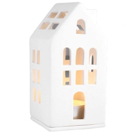 Κηροπήγιο Για Ρεσώ Guesthouse RD0089802 6x6x13cm White Raeder Πορσελάνη