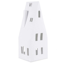 Κηροπήγιο Για Ρεσώ Pitched Roof RD0090338 12x11x30,5cm White Raeder Πορσελάνη