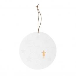 Κρεμαστό Διακοσμητικό Winter Picture Stars LBTRD0092330 20cm White-Gold Raeder
