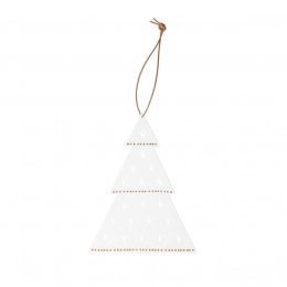 Κρεμαστό Διακοσμητικό Winter Picture Fir LBTRD0092331 20x15,5cm White-Gold Raeder