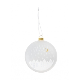 Χριστουγεννιάτικο Στολίδι Frosted Bauble City RD0092376 10cm White-Gold Raeder
