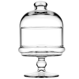 Τουρτιέρα Με Καπάκι Και Πόδι Mini Patisserie SP96878G1 11x11x18,3cm Clear Espiel Γυαλί