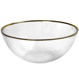 Σαλατιέρα SUP203K1 Φ20x7,5cm Clear-Gold Espiel Large Γυαλί