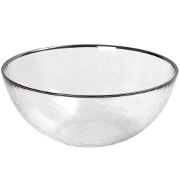 Μπωλ Σερβιρίσματος SUP205K4 Φ12,3x6cm Clear-Silver Espiel Γυαλί
