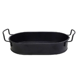 Δίσκος Σερβιρίσματος Οβάλ TEM105 36x18,5x5cm Black Espiel Μέταλλο