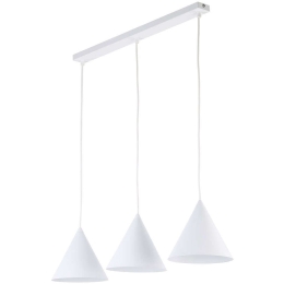 Φωτιστικό Οροφής - Ράγα Cono 10011 75x19x120cm 3xE27 15W White TK Lighting