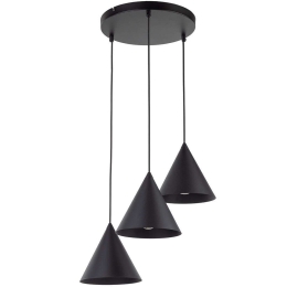 Φωτιστικό Οροφής Cono 10067 42x42x140cm 3xE27 15W Black TK Lighting