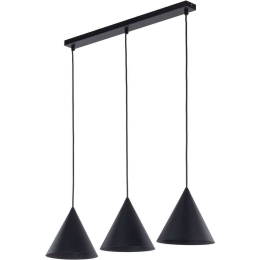 Φωτιστικό Οροφής - Ράγα Cono 10068 75x19x120cm 3xE27 15W Black TK Lighting