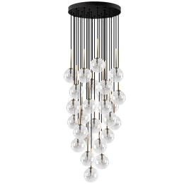 Φωτιστικό Οροφής Nilos 10099 62x62x145cm 26xG9 40W Black-Gold TK Lighting