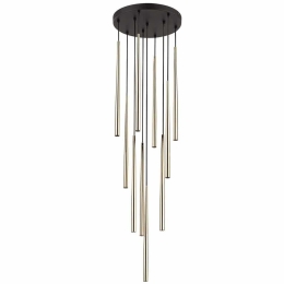 Φωτιστικό Οροφής Piano 10118 35x140cm 10xG9 8W Black-Gold TK Lighting