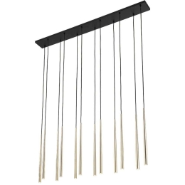 Φωτιστικό Οροφής - Ράγα Piano 10119 120x12x140cm 12xG9 8W Black-Gold TK Lighting