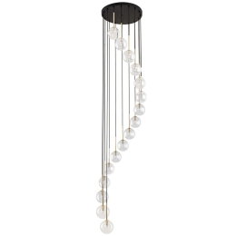 Φωτιστικό Οροφής Aurora 10182 Φ50x240cm 16xG9 8W Black-Gold TK Lighting