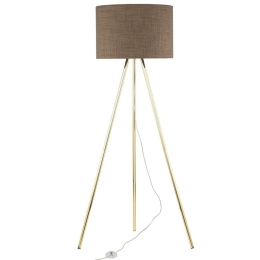 Φωτιστικό Δαπέδου Umberto 16032 Φ50x155cm 1xE27 15W Brown-Gold TK Lighting