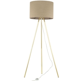 Φωτιστικό Δαπέδου Umberto 16036 Φ50x155cm 1xE27 15W Natural-Gold TK Lighting