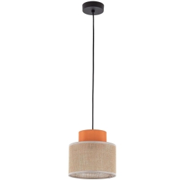 Φωτιστικό Οροφής Duo 3255 Φ20x160cm 1xE27 15W Orange-Natural TK Lighting