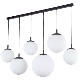 Φωτιστικό Οροφής - Ράγα Esme 4792 130x3x150cm 6xE27 15W Black-White TK Lighting