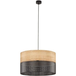 Φωτιστικό Οροφής Nicol 4798 Φ50x166cm 3xE27 15W Natural-Black TK Lighting