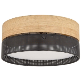 Φωτιστικό Οροφής - Πλαφονιέρα 4800 Φ50x17cm 4xE27 15W Natural-Black TK Lighting