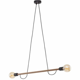 Φωτιστικό Οροφής - Ράγα Helix 4948 93x10x160cm 2xE27 15W Walnut-Black TK Lighting