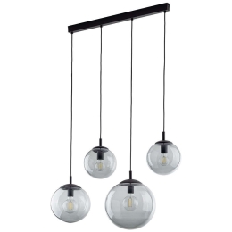Φωτιστικό Οροφής - Ράγα Esme 5381 87x30x175cm 4xE27 15W Black-Fume TK Lighting