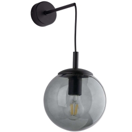 Φωτιστικό Τοίχου - Απλίκα Esme 5386 18x27x45cm 1xE27 15W Black-Fume TK Lighting