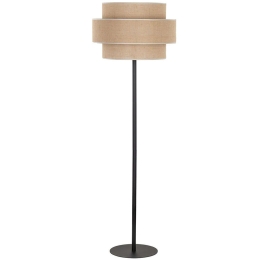 Φωτιστικό Δαπέδου Calisto 5405 Φ50x155cm 1xE27 15W Black-Natural TK Lighting