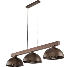 Φωτιστικό Οροφής - Ράγα Oslo 6299 118x27x115cm 3xΕ27 15W Brown-Walnut TK Lighting