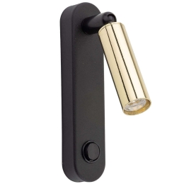 Φωτιστικό Τοίχου - Απλίκα Enzo Long 6623 14x10x22cm 1xG9 6W Black-Gold TK Lighting