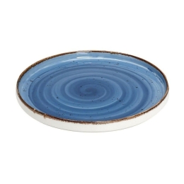 Πιάτο Πορσελάνινο Terra Step Ρηχό  Σετ 6 τμχ Tlf132K6 Φ21cm Blue Espiel Πορσελάνη