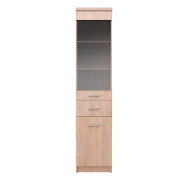 Βιτρίνα Top Mix 1D1W1S 40x33x183 cm TO-1D1W1S Μελαμίνη,Γυαλί