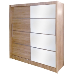 Ντουλάπα Ceria Bardolino 205X61X215 ΤΟ-ΙLΟΝΑ2 Δίφυλλη Μελαμίνη,Καθρέπτης