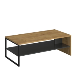Τραπεζάκι Σαλονιού Santes 120x60x40cm Gold Oak-Graphite
