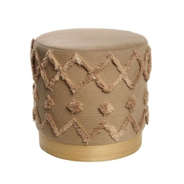 Πουφ VOP108 Με Ξύλινα Πόδια 40x40x40cm Brown Espiel