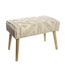 Σκαμπό VOP109 Με Ξύλινα Πόδια 66X14X34cm White Espiel