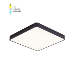 Φωτιστικό Οροφής - Πλαφονιέρα VT-2026180 LED CCT 2000lm 25W IP20 30x30x5cm Black Vito