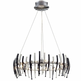Φωτιστικό Οροφής W179112 Φ60x100cm 12xG4 20W Chrome-Black Aca