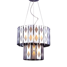 Φωτιστικό Οροφής Με Καθρεπτάκια W19086 6xE14 40W Φ44cm Silver Aca