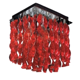 Φωτιστικό Οροφής - Πλαφονιέρα W28048R 8xG9 40W Red-Silver Aca