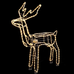 Φωτοσωλήνας Standing Reindeer With Motor 264 X08264124 100x58x116+150cm 46,2W Clear Aca