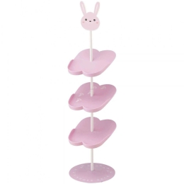 Παπουτσοθήκη Παιδική Bunny YMZK7962 18x18x67cm Pink-White Ατσάλι,Πολυπροπυλένιο