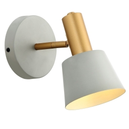 Φωτιστικό Τοίχου - Απλίκα 20218 1xE14 Max 25W White Matt - Gold Matt Μέταλλο,Αλουμίνιο