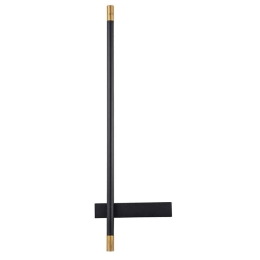 Φωτιστικό Τοίχου - Απλίκα 20338 Led 3000K 10W Sandy Black-Brushed Brass Αλουμίνιο,Ακρυλικό