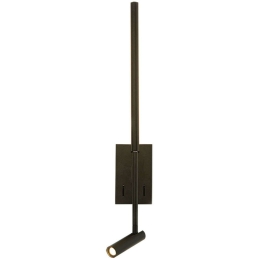 Φωτιστικό Τοίχου - Απλίκα 23039 9x9,7x63,5cm Led 141/178lm 2,5/5W 3000K Black