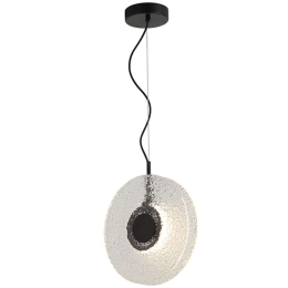 Φωτιστικό Οροφής 23073 Φ28x5cm Led 781lm 8W 3000K Black-Clear