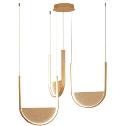 Φωτιστικό Οροφής 23169 66x67x230cm Dim Led 4312lm 54W Gold-Champagne